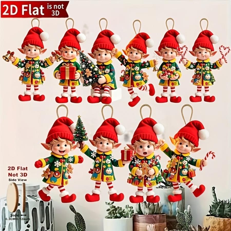 Christmas Tree Artificial - 1/5/10/20/50/100 piezas 2D Planas, 10 piezas—Perfectas