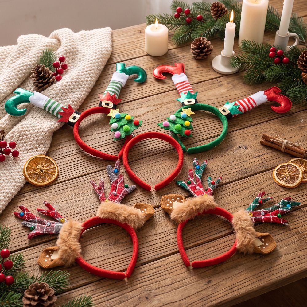 Reindeer Antlers Headband - Diadema navideña con diseño de astas