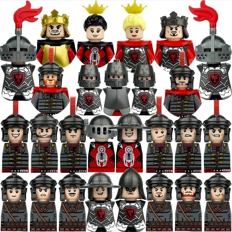 Lego Set Technic - Europa medieval, guerreros romanos medievales, caballeros