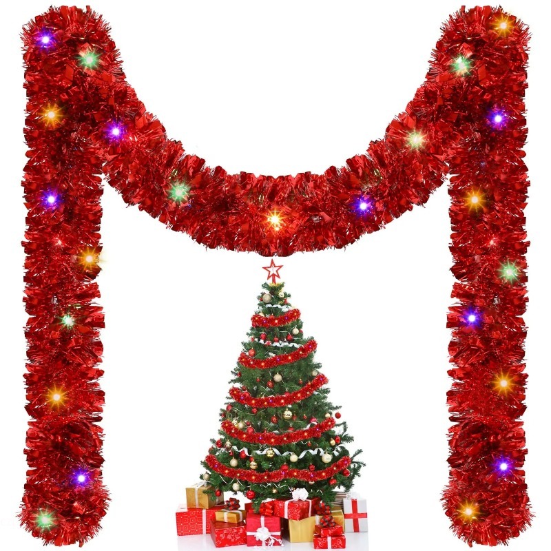 Tinsel Garland Decoration - Guirnalda de Espumillón Navideña de 5