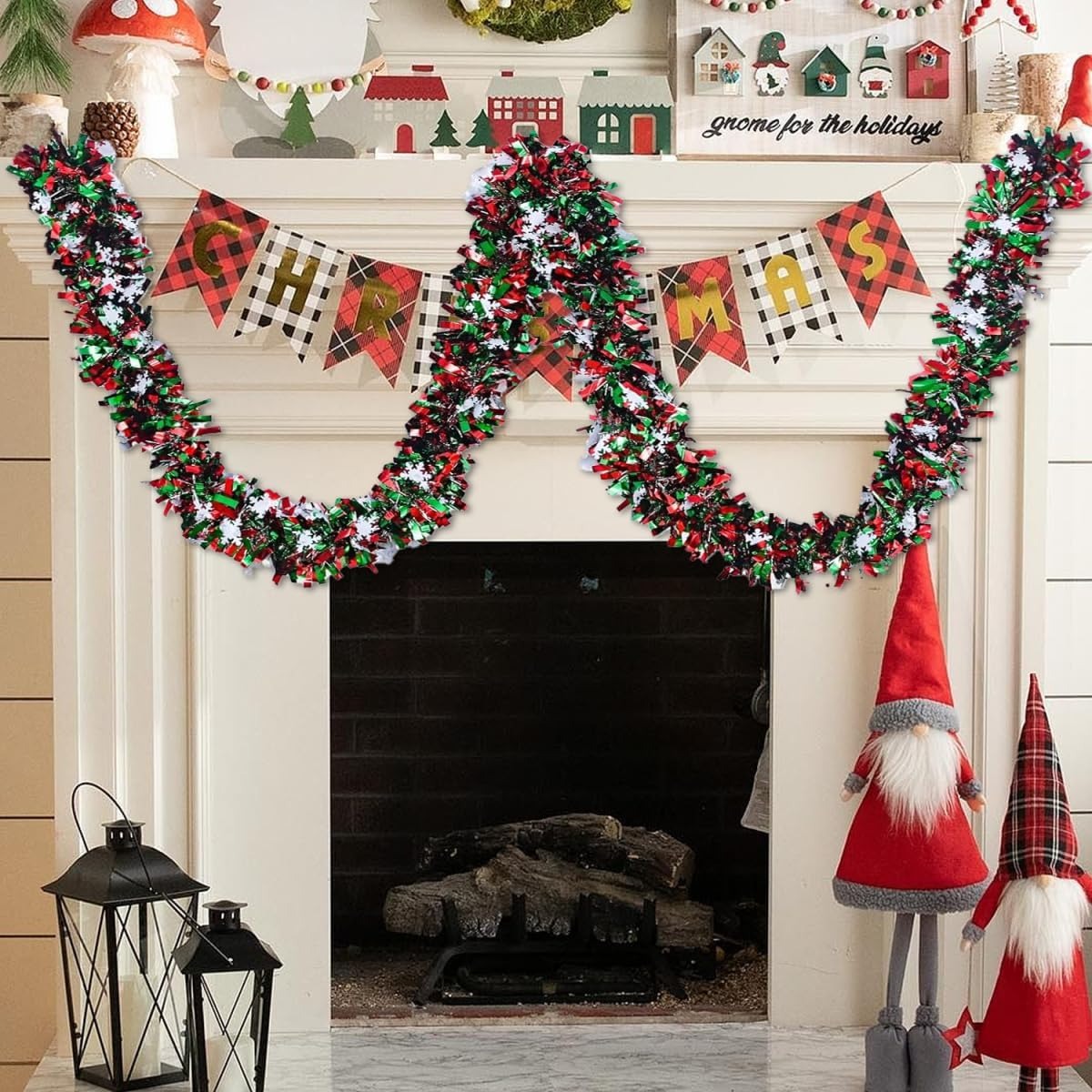 Guirnalda de oropel navideño d - Tinsel Garland Decoration reseña y precio