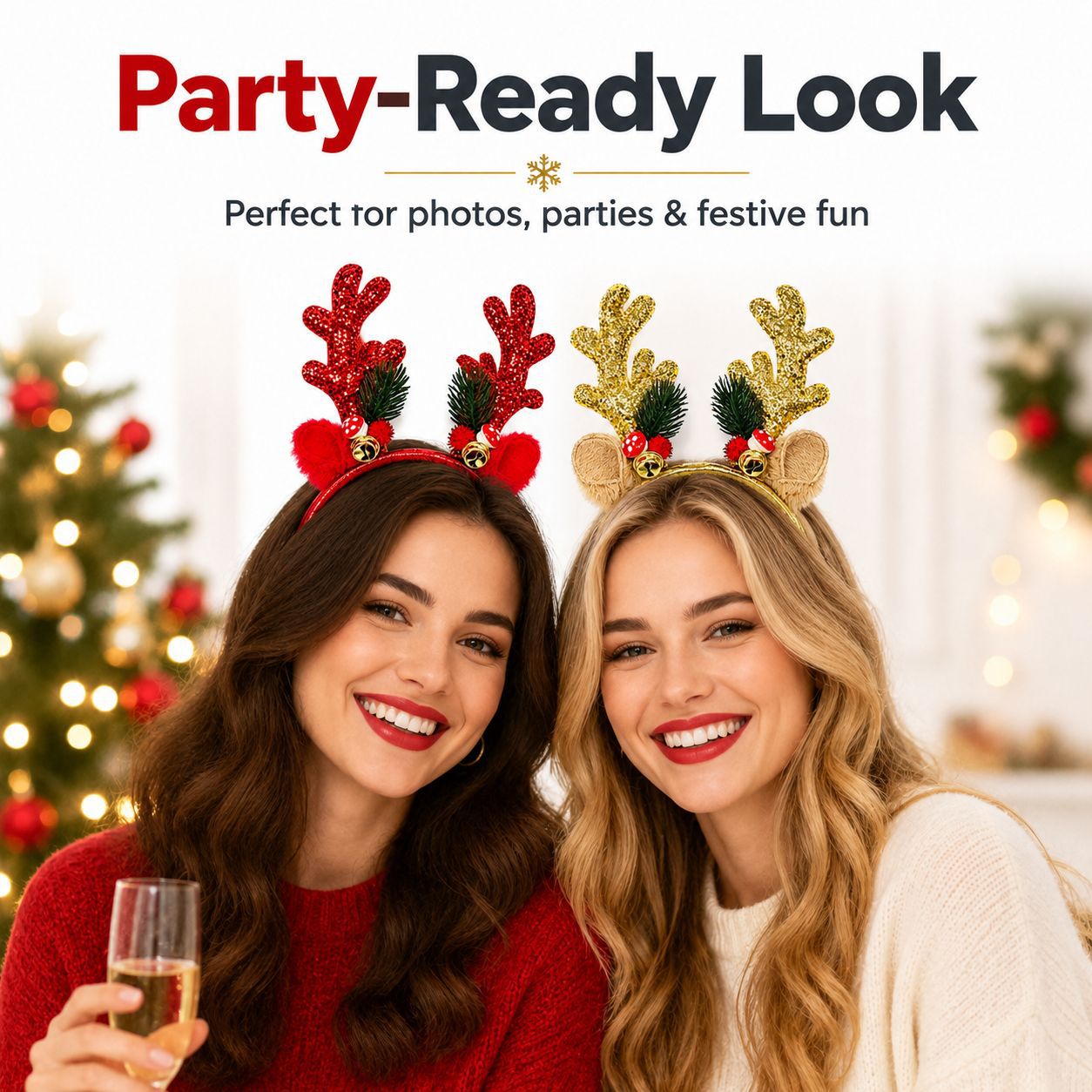 Diadema de lentejuelas con cam - Reindeer Antlers Headband reseña y precio