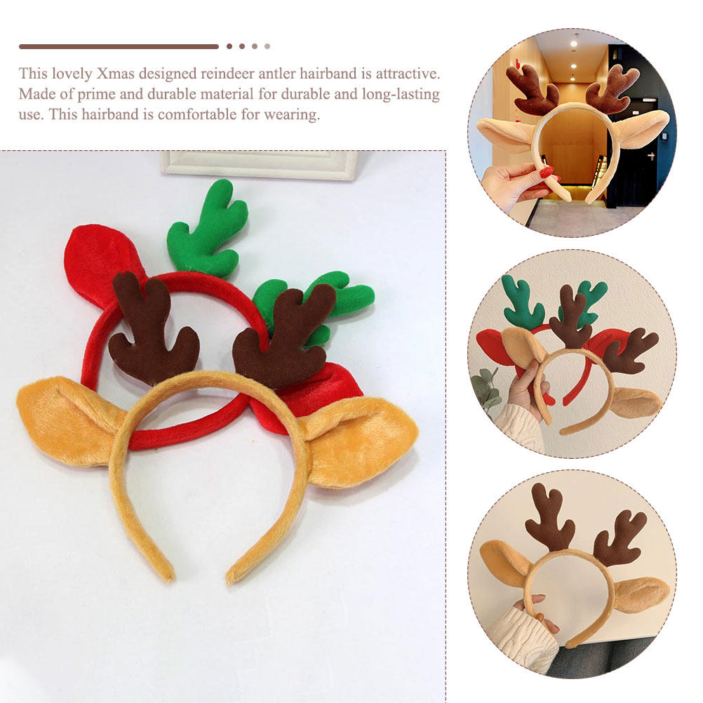 Diadema de astas de reno navid - Reindeer Antlers Headband reseña y precio