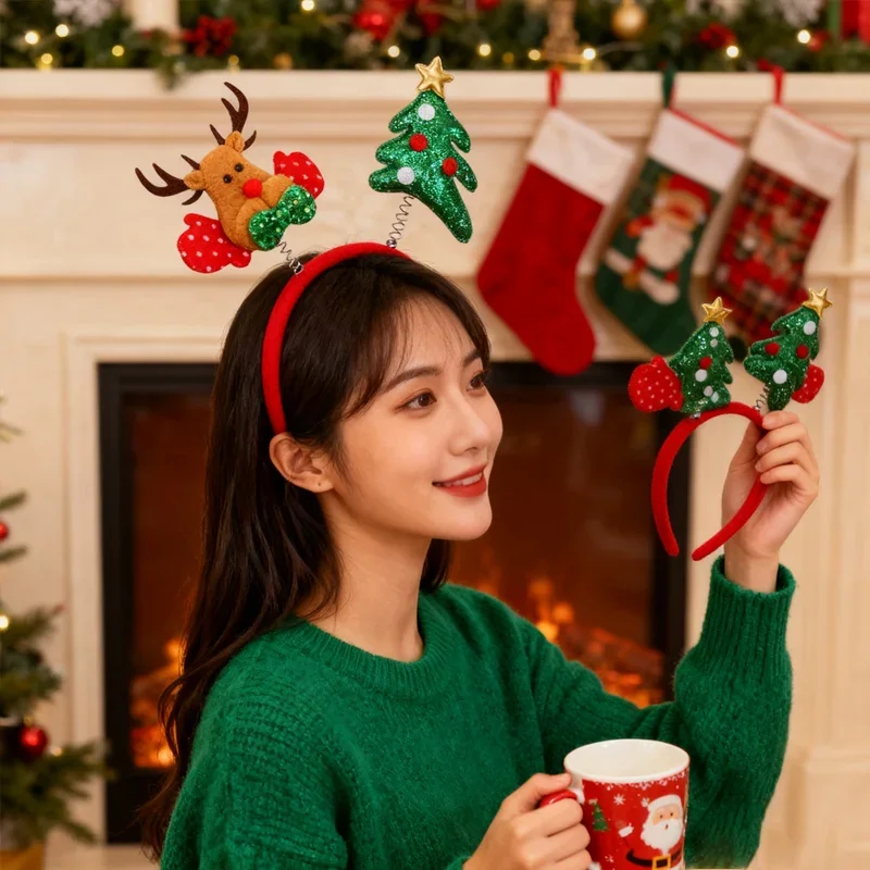 1-5 unidades: diadema navideña - Reindeer Antlers Headband reseña y precio