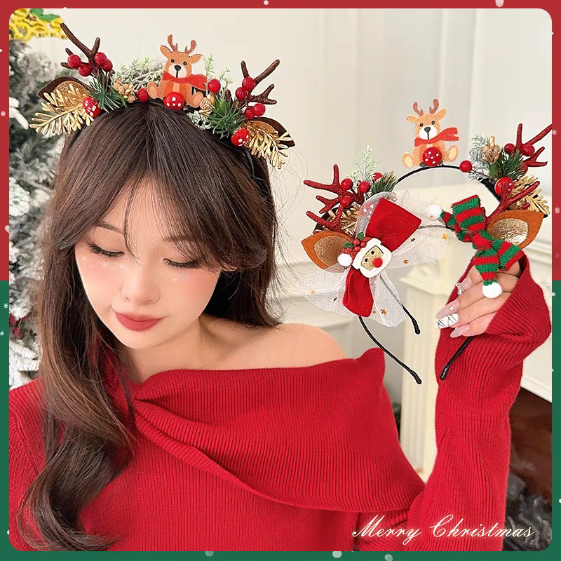 Diadema navideña con adorables - Reindeer Antlers Headband reseña y precio