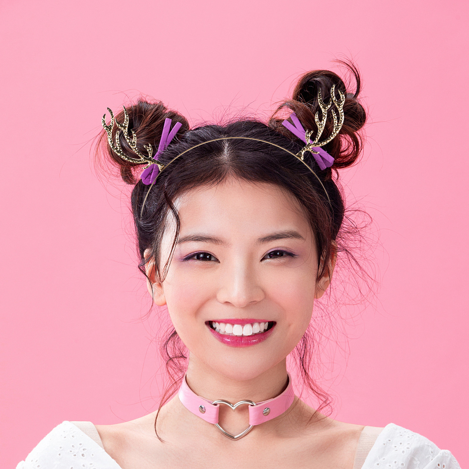 Diadema de disfraz navideño co - Reindeer Antlers Headband reseña y precio