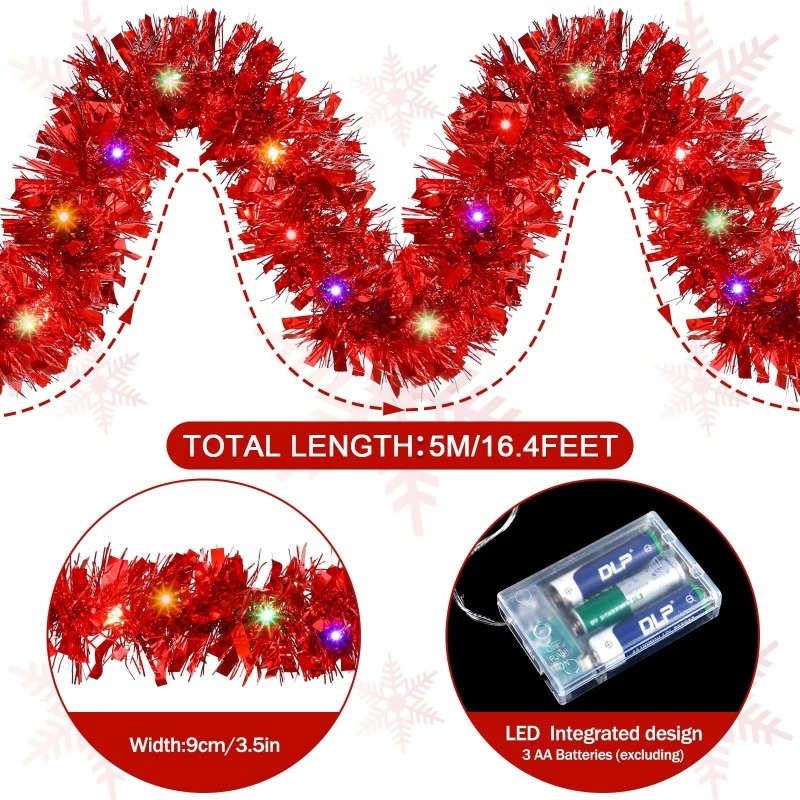 Guirnalda de Espumillón Navide - Tinsel Garland Decoration reseña y precio